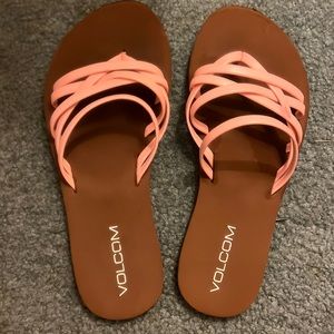Volcom sandals light pink straps
